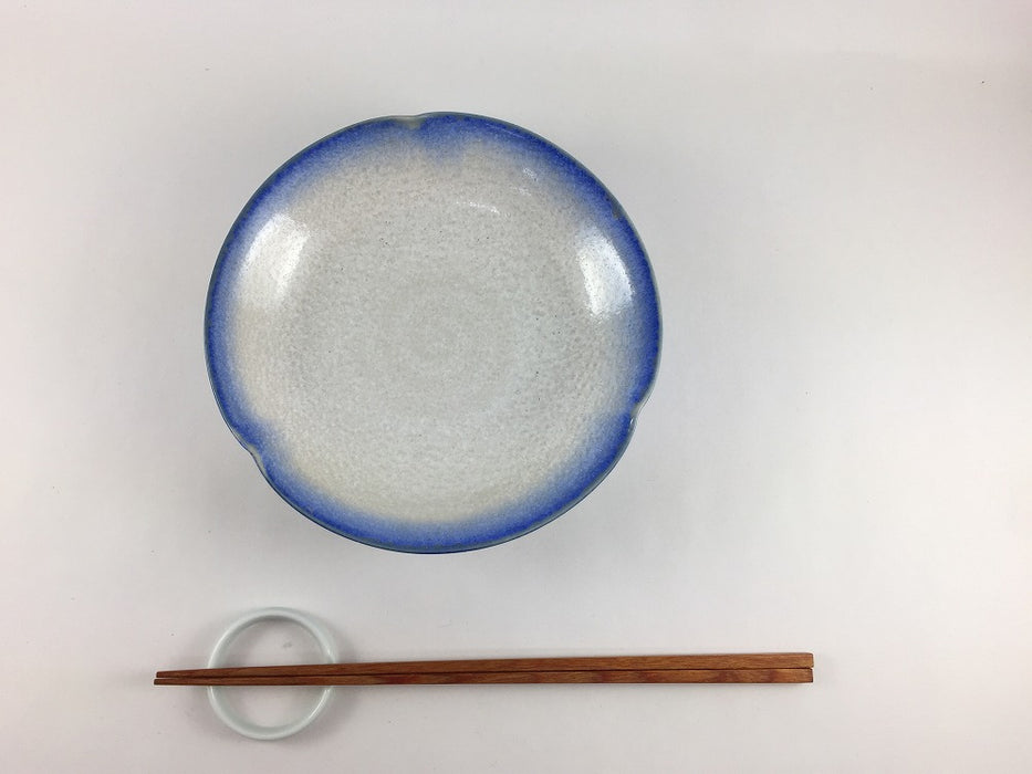 【SALE】【中皿/取皿】藍染水滴.三方押し銘々皿　有田焼【在庫1】
