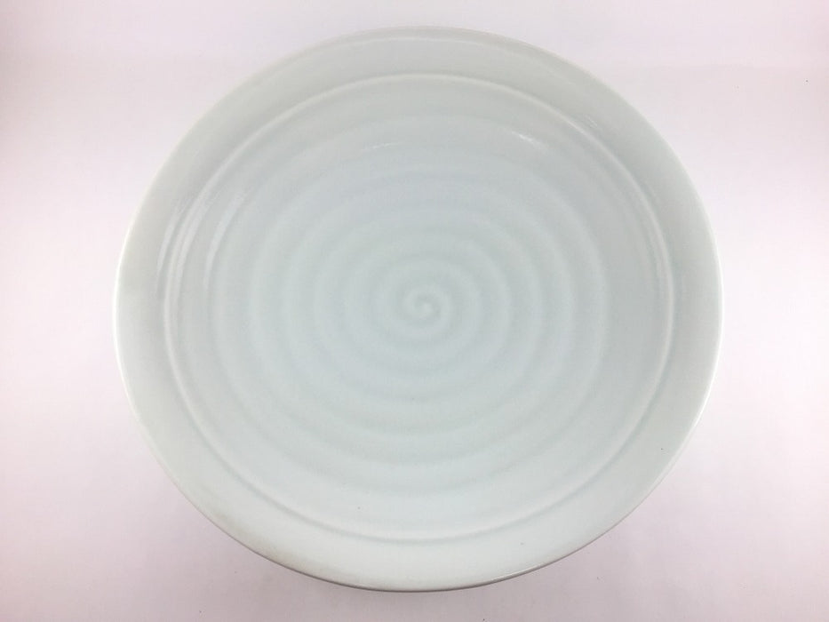 【SALE】【大皿/尺皿】渦楕円尺一皿.白磁　有田焼【在庫1】
