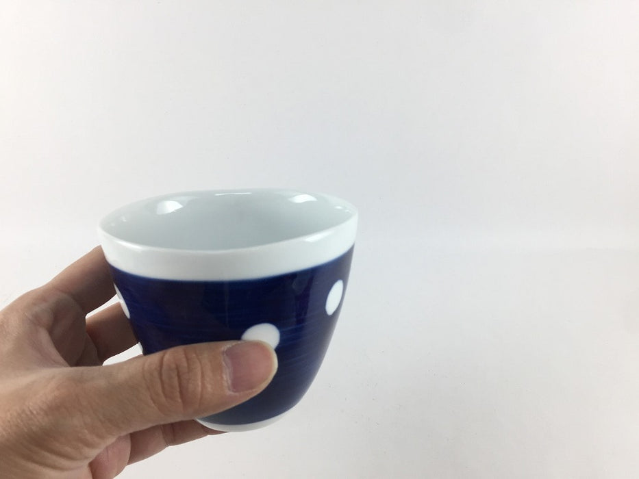 【SALE】【カップ/グラス】Uミニフリーカップ(280cc)水玉(藍巻/赤巻) 　波佐見焼【在庫各1】