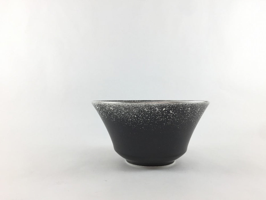 12cmスープ碗　黒マット銀化粧　有田焼(j.R)