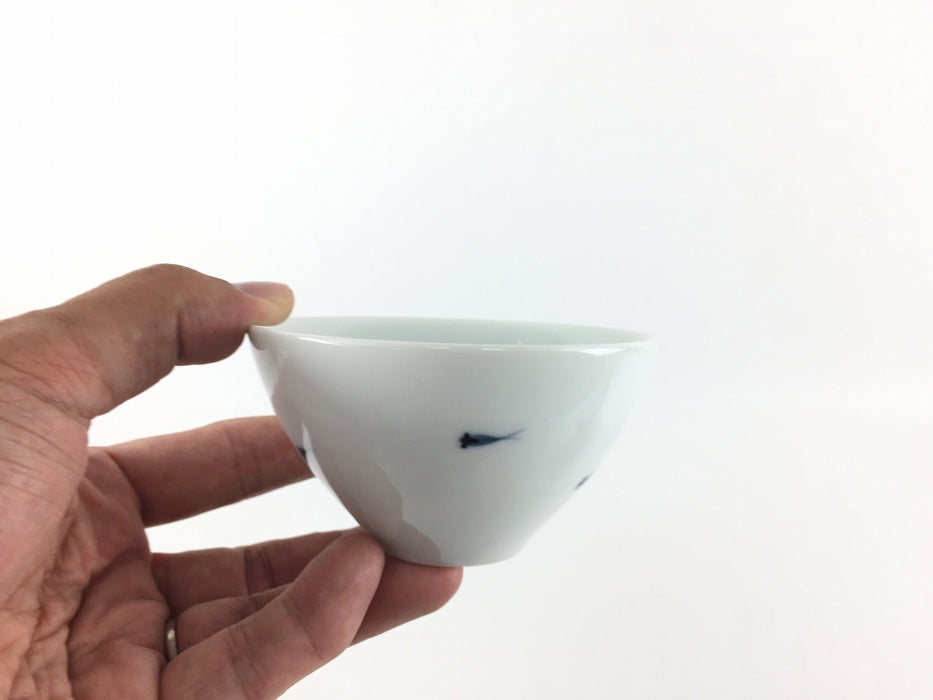 平仙茶(9.5cm)赤青めだか　有田焼李荘窯