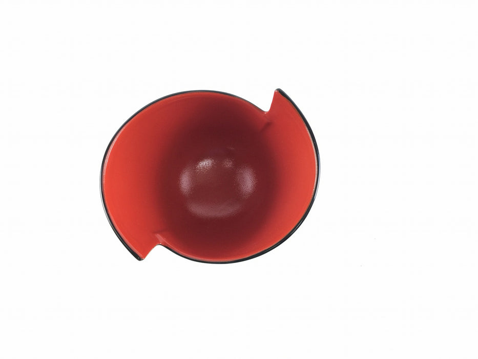 【SALE】黒赤カット小鉢　有田焼　