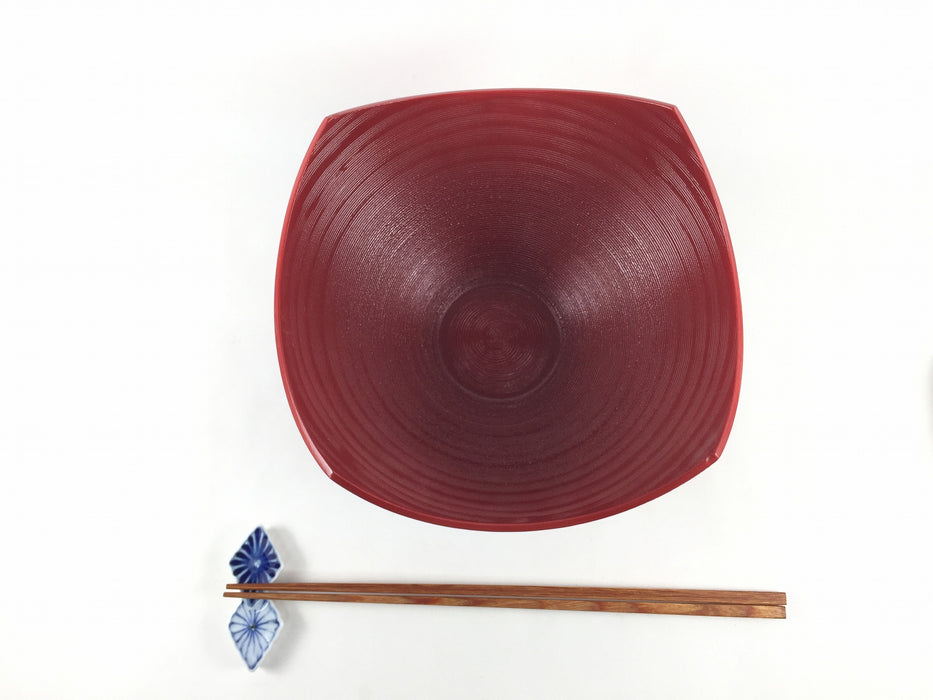 【SALE】175四方鉢.紅赤　伊万里焼　