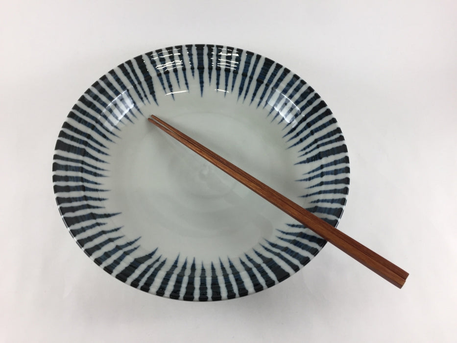【SALE】千段十草リム型7.0深皿22cm　美濃焼
