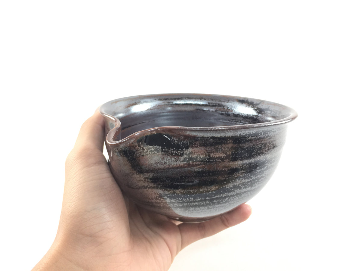 天目かすり 深片口鉢15cm 有田焼 (j.R) — 佐賀有田 ギャラリーつじ信