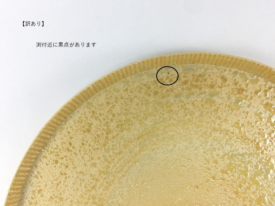 【SALE】245e-plate.yellowpearl 　24.5cm　波佐見焼【訳あり】