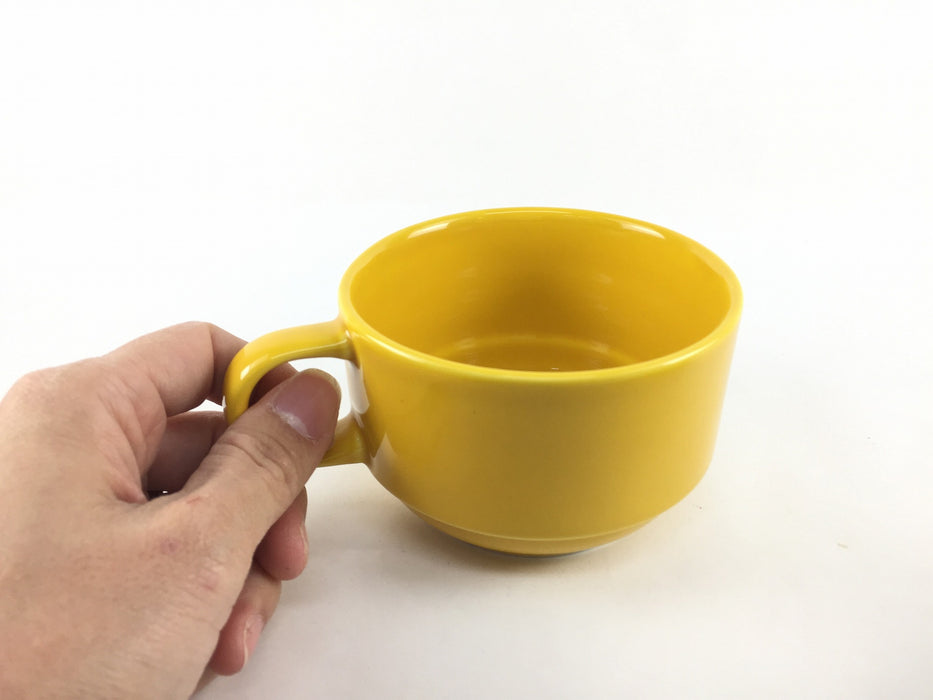 【スープカップ/マグカップ】スタックスープカップ(340cc)(赤/黄/Yグリーン)　波佐見焼