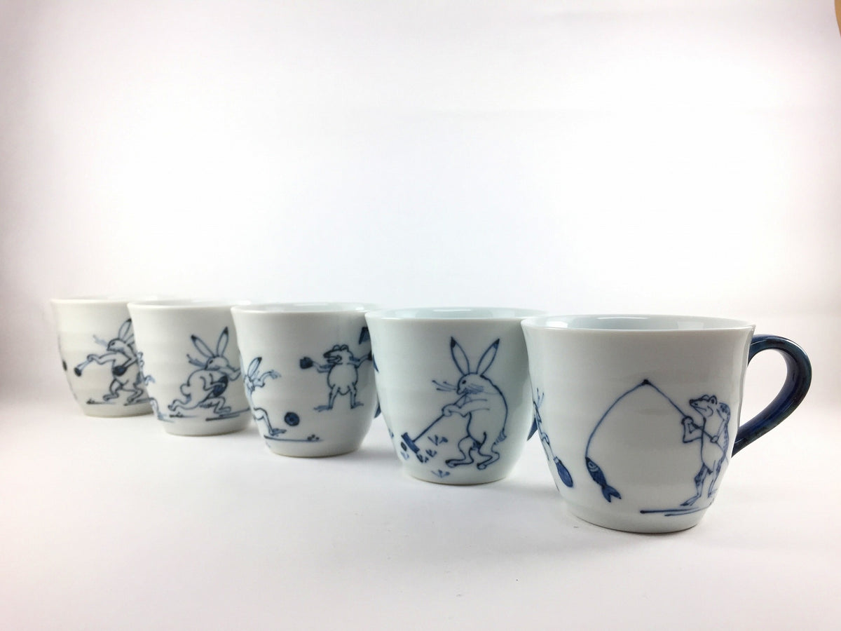 鳥獣戯画.スポーツマグカップ(280cc) 9cm 有田焼 — 佐賀有田