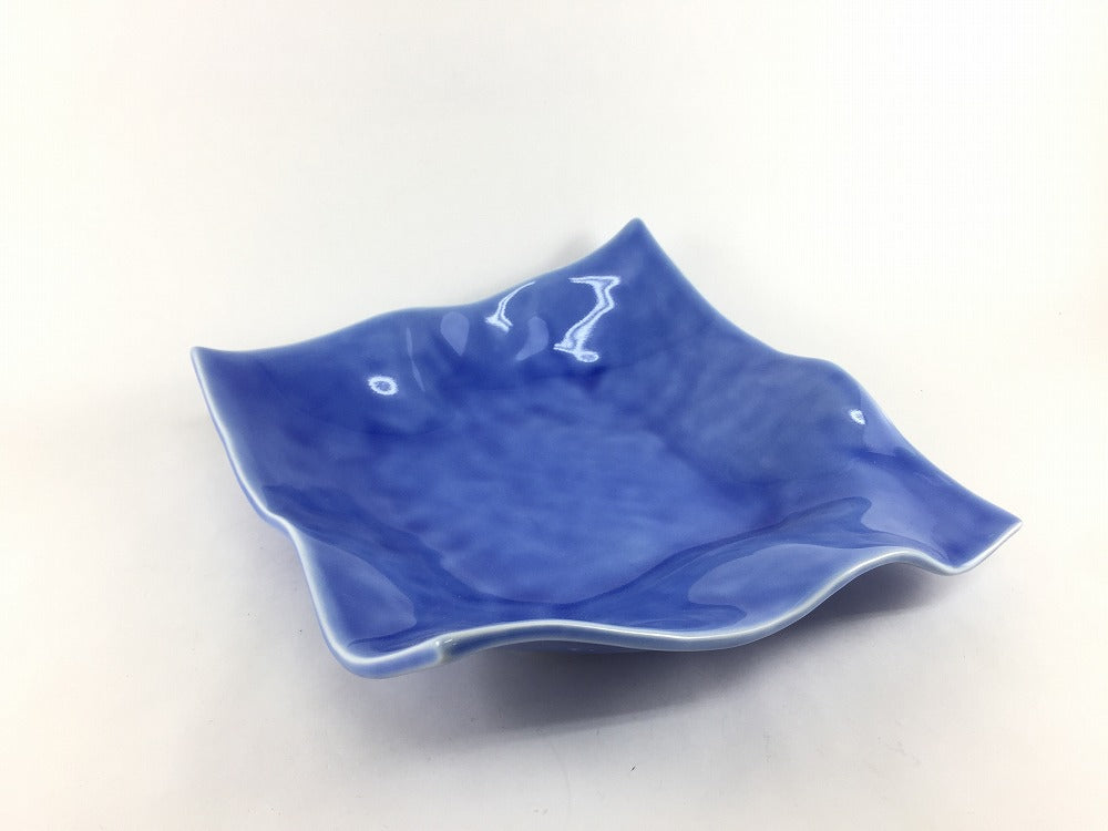 SALE】波皿(薄青) 21cm 有田焼【在庫1】 — 佐賀有田 ギャラリーつじ信