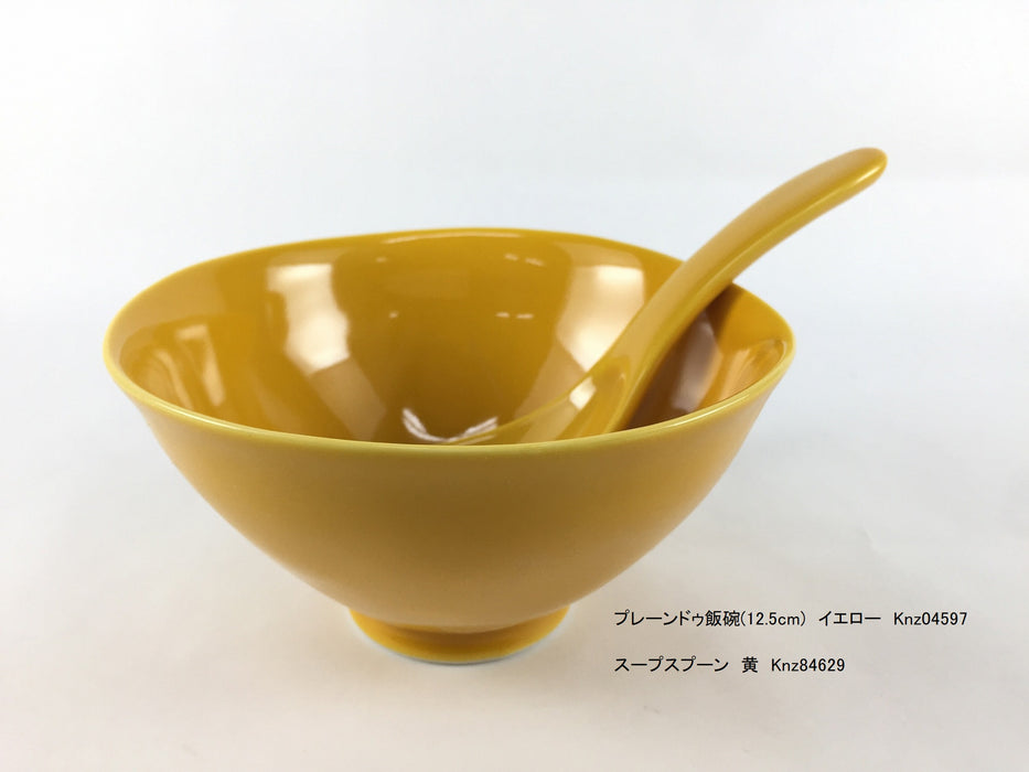 プレーンドゥ飯碗(12.5cm)　(グリーン/イエロー)　有田焼