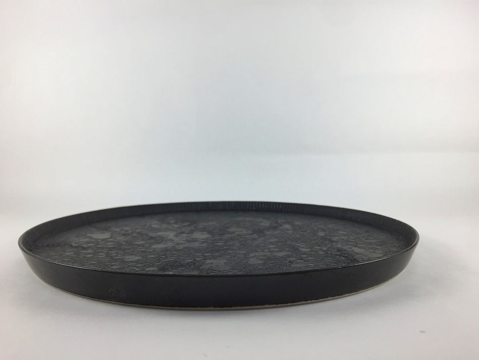 245e-plate　黒泡/白泡　24.5cm　有田焼