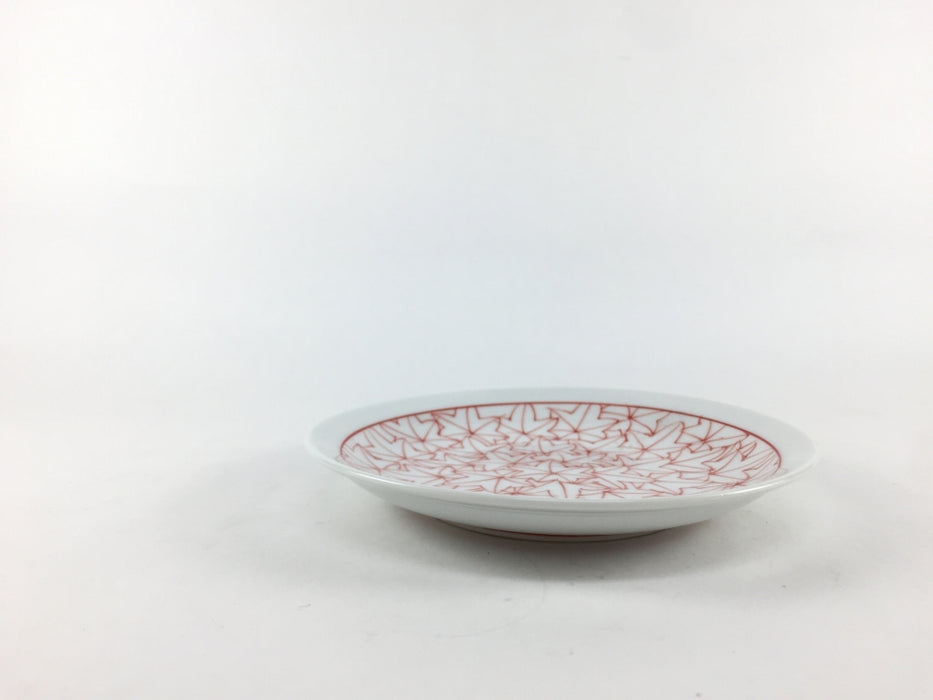 155リム銘々皿.赤紅葉詰　(15.5cm)　波佐見焼　(j.R)