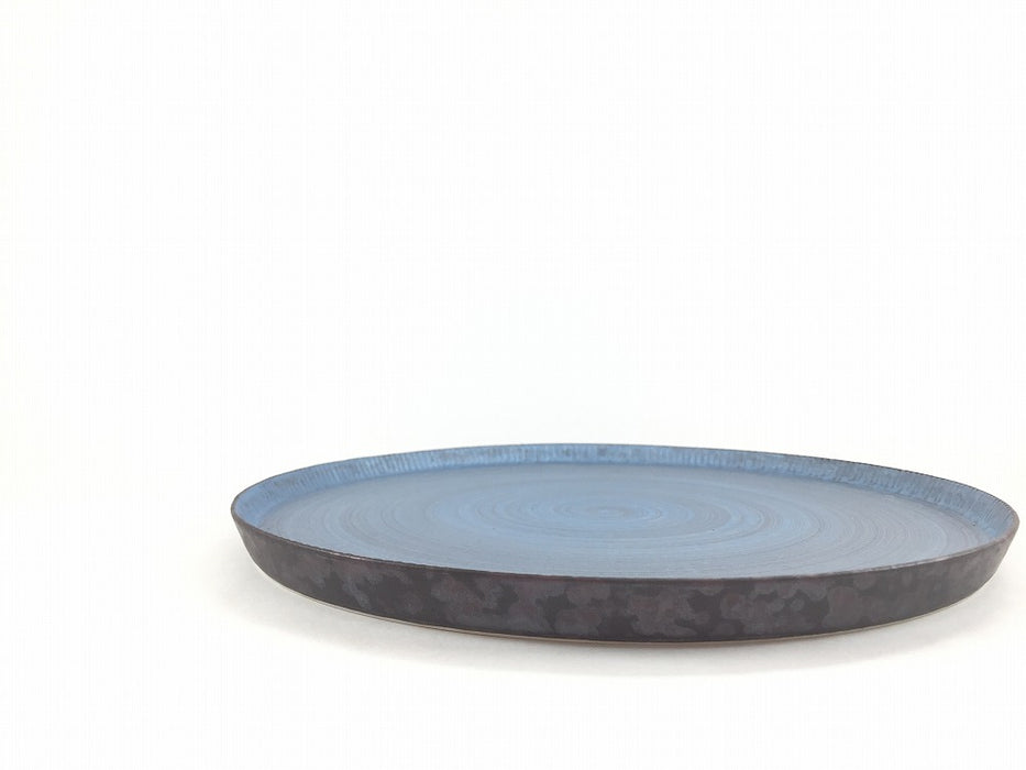 【SALE】245e-plate(B.Blue)　24.5cm　有田焼【訳あり】