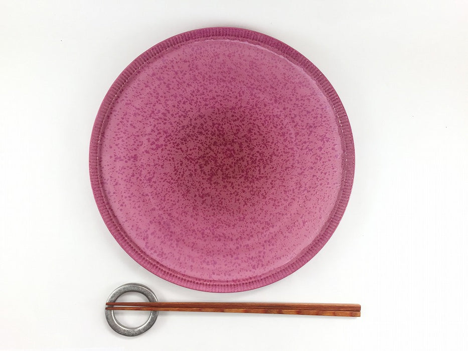 【SALE】245e-plate.pinkpearl(A/B/C)  24.5cm　波佐見焼【訳あり】