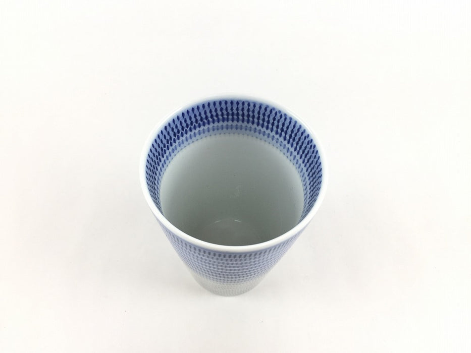 色染流しフリーカップ(中)　(5色)　7cm　200cc   波佐見焼