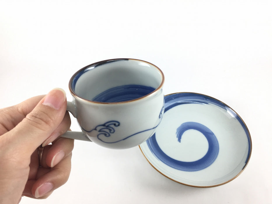 【SALE】なるとコーヒー碗皿 F　有田焼