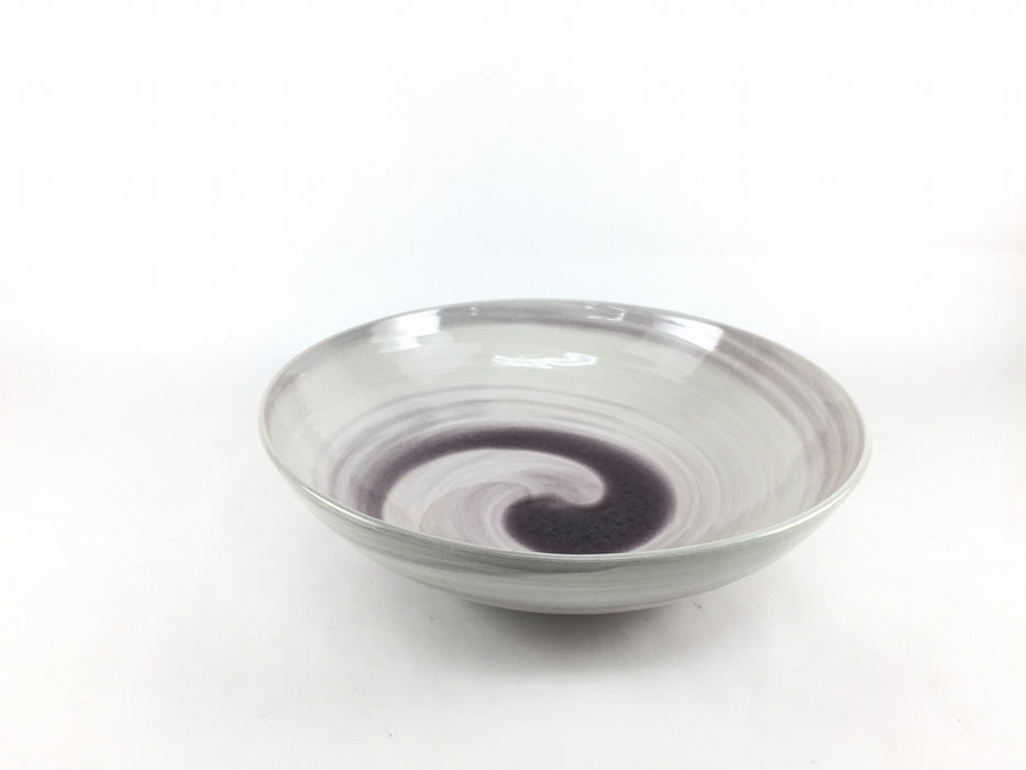 【SALE】渦20cmボール(冬紫)　美濃焼　Ma64392