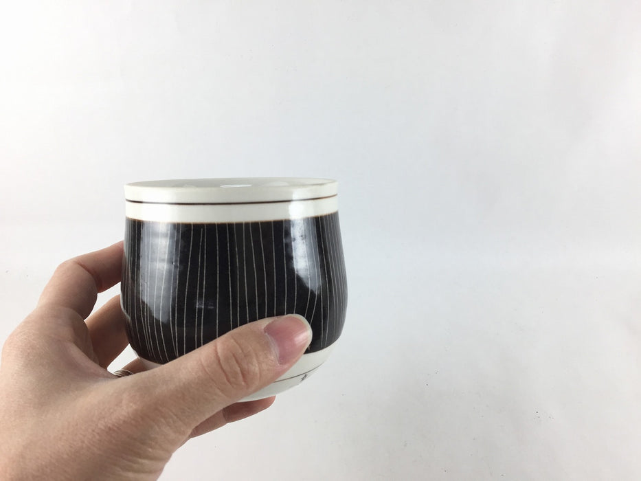 【SALE】【焼酎グラス/カップ】ゆらりｶｯﾌﾟ(350cc)黒帯筋　波佐見焼