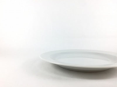 【SALE】白リム19.5cm皿　美濃焼　To910182